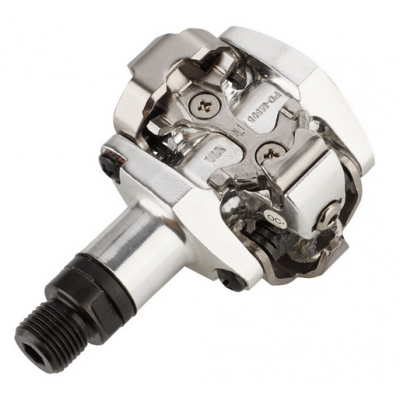 PEDAŁY SPD SHIMANO M-505 SREBRNE BLOKI  NAKŁADKA