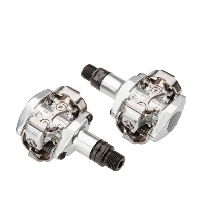 PEDAŁY SPD SHIMANO M-505 SREBRNE BLOKI  NAKŁADKA